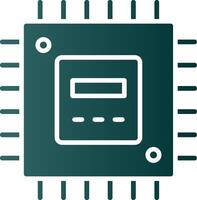 processore glifo pendenza icona vettore