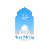 al Isra wal Miraj saluto per sociale media vettore