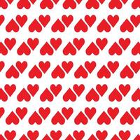 semplice astratto rosso colore cuore forma amore modello su bianca sfondo vettore