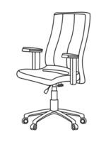 elegante moderno ufficio sedia, assortito impostato di ufficio sedie, vettore minimo ufficio sedie angolo Visualizza isolato su bianca sfondo.