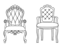 moderno mobilia poltrona casa, continuo linea disegno esecutivo ufficio sedia concetto, divano sedia vettore illustrazione