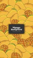 Mango sfondo illustrazione, tropicale frutta design sfondo per sociale media inviare vettore