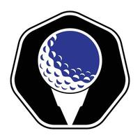 golf logo design modello vettore. golf palla su tee logo design icona. vettore