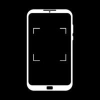 cellula Telefono, smartphone schermo telaio davanti Visualizza moderno aggeggio finto su modello isolato su bianca sfondo. vettore illustrazione