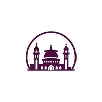 ai generato moschea logo design con islamico creativo concetto vettore