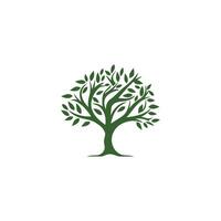 ai generato astratto albero di vita logo. biologico natura simbolo. albero ramo con foglia cartello. naturale pianta design elemento emblema. vettore illustrazione.
