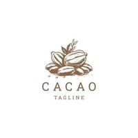 ai generato cacao logo vettore icona design modello