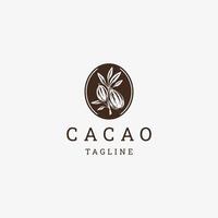 ai generato cacao logo vettore icona design modello