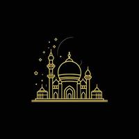 ai generato moschea logo design con islamico creativo concetto vettore