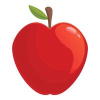 rosso Mela frutta icona cartone animato vettore. natura cibo nutrizione vettore