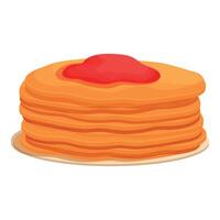 gelatina Pancakes icona cartone animato vettore. casa divertente carta vettore