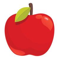 rosso giardino Mela icona cartone animato vettore. autunno biologico frutta vettore