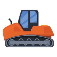 strada crawler icona cartone animato vettore. costruzione veicolo vettore