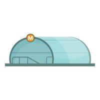 la metropolitana metropolitana Ingresso icona cartone animato vettore. città trasporto vettore