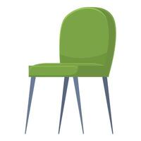 verde metallo sedia icona cartone animato vettore. morbido tessile vettore