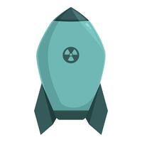 aria nucleare bomba icona cartone animato vettore. spazio aria reattore vettore