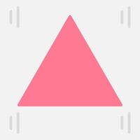 triangolo piatto leggero icona vettore