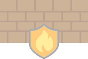 firewall piatto leggero icona vettore