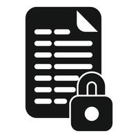 accesso carta vita privata icona semplice vettore. legale chiave in linea vettore