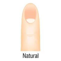 naturale chiodo manicure icona cartone animato vettore. falso moda vettore