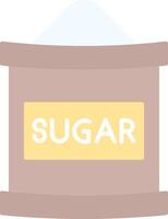 zucchero Borsa piatto leggero icona vettore