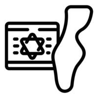 Israele punto di riferimento icona schema vettore. nazione tel aviv città vettore