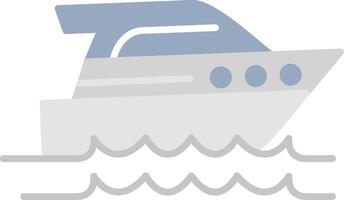 velocità barca piatto leggero icona vettore