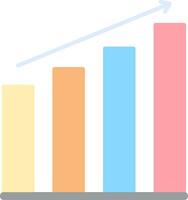 bar grafico piatto leggero icona vettore