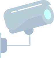 sicurezza telecamera piatto leggero icona vettore