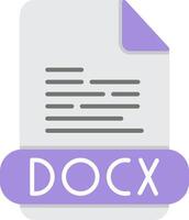 docx piatto leggero icona vettore