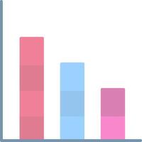 bar grafico piatto leggero icona vettore