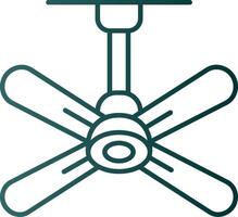 fan linea pendenza verde icona vettore