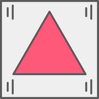 triangolo linea pieno leggero cerchio icona vettore