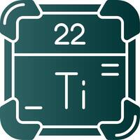 titanio glifo pendenza verde icona vettore