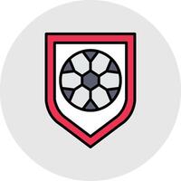 calcio distintivo linea pieno leggero cerchio icona vettore