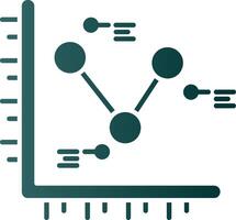 grafico glifo pendenza verde icona vettore