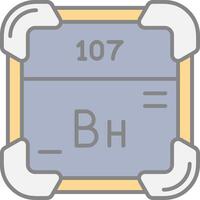 bohrium linea pieno leggero icona vettore