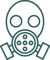 gas maschera linea pendenza icona vettore