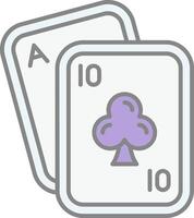poker linea pieno leggero icona vettore
