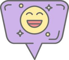 emoji linea pieno leggero icona vettore