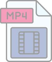 video cartella linea pieno leggero icona vettore
