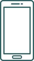 icona del gradiente della linea del telefono cellulare vettore