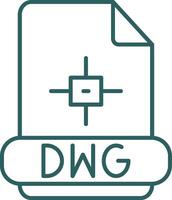 icona del gradiente della linea dwg vettore