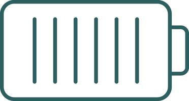 icona del gradiente della linea della batteria vettore
