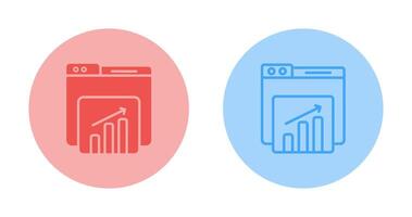 sito web statistica vettore icona