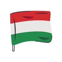 Ungheria bandiera paese isolato icona vettore