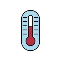 icona isolata di misura della temperatura del termometro vettore