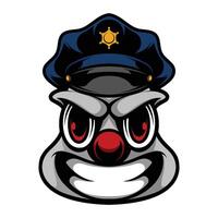 clown polizia portafortuna design vettore