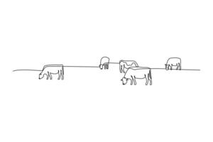uno continuo linea disegno di contadino attività. agricolo concetto. scarabocchio vettore illustrazione nel semplice lineare stile.