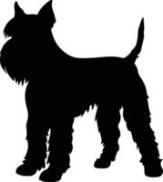 kerry blu terrier silhouette ritratto vettore